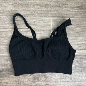 Aerie black padded sports bra light support